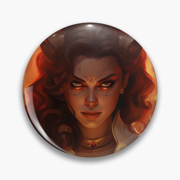 Item preview, Fiery Tiefling - Custom D&D Character Portrait designed and sold by RaccoolDesign.