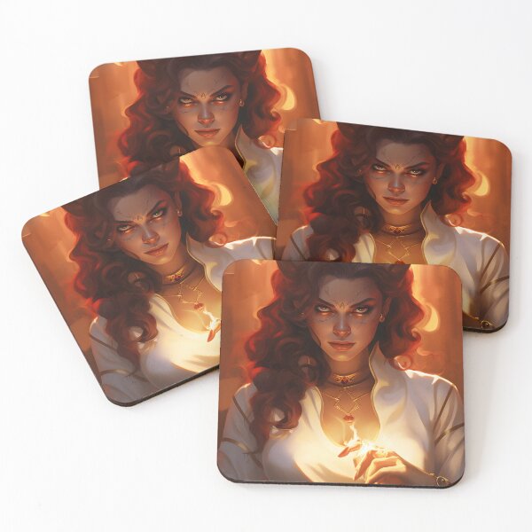 Item preview, Fiery Tiefling - Custom D&D Character Portrait designed and sold by RaccoolDesign.