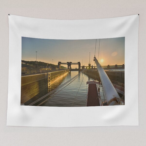 Item preview, The Olmsted Locks And Dam At Sunrise designed and sold by LisaWootenPhoto.