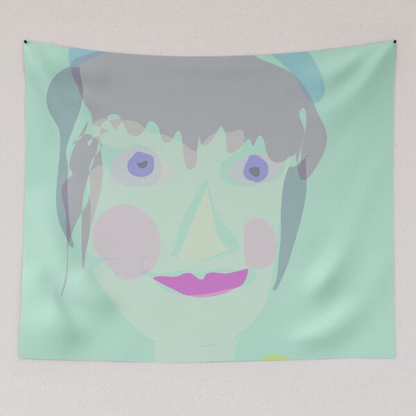 Item preview, Cartoon Portrait of a Woman in Green Headshot designed and sold by masabo.
