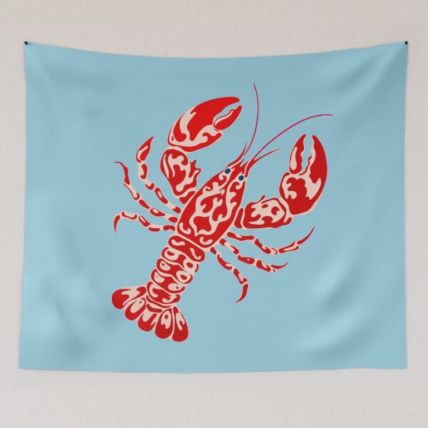 Item preview, Red Maine Lobster Print designed and sold by BrightTide.