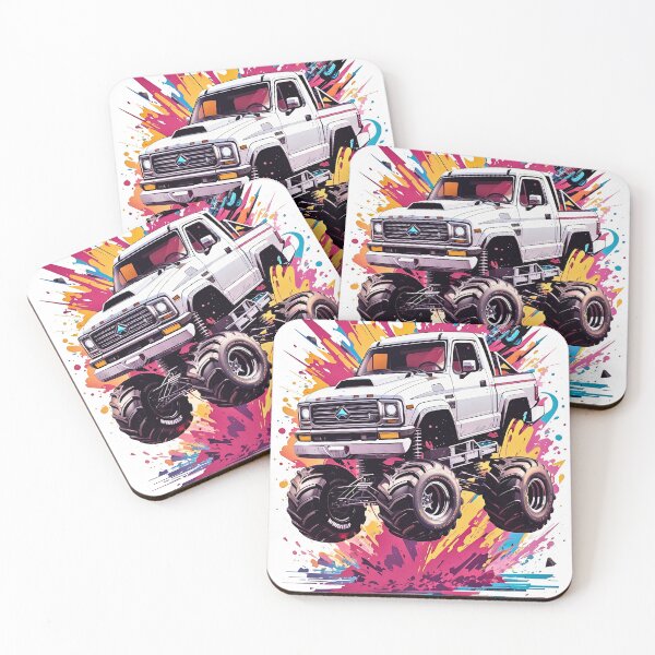 Item preview, Monster Truck Splash art retro vintage graphitti design designed and sold by BorgSpareParts.