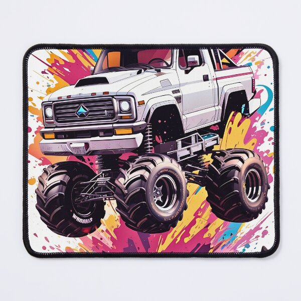 Item preview, Monster Truck Splash art retro vintage graphitti design designed and sold by BorgSpareParts.