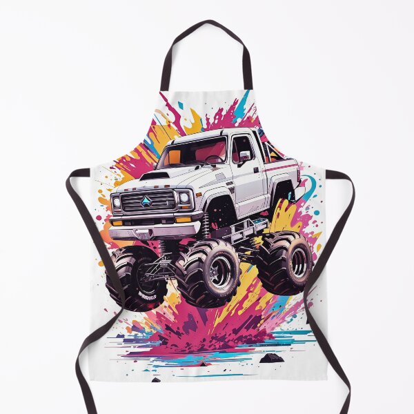 Item preview, Monster Truck Splash art retro vintage graphitti design designed and sold by BorgSpareParts.