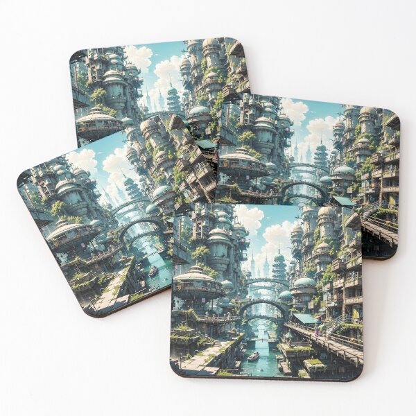 Item preview, Futuristic Cityscape Jigsaw Puzzles - Eco-friendly Skylines designed and sold by PuzzleBoxDesign.