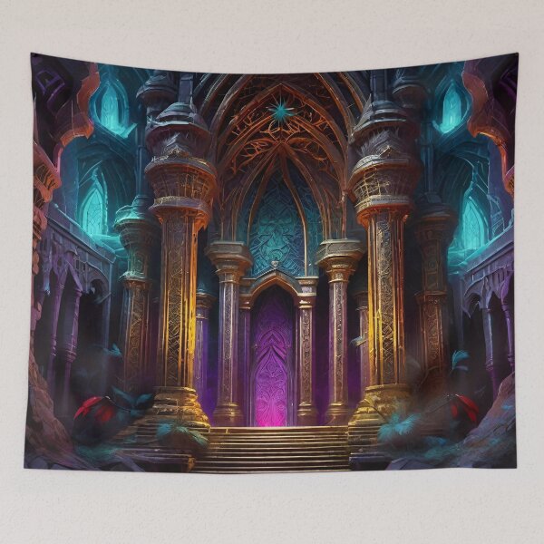 Item preview, Drow Elf Temple - Surreal Fantasy Art designed and sold by Delerat7.