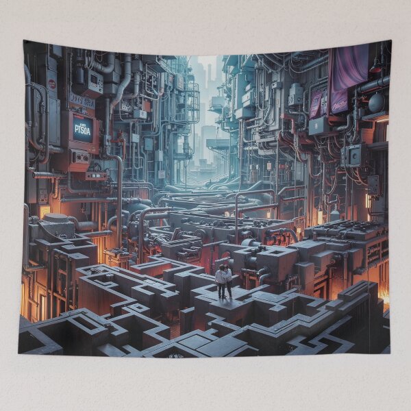 Item preview, Mechanical Maze Odyssey Jigsaw Puzzles - Navigate the Gear-Driven Enigma on Redbubble designed and sold by PuzzleBoxDesign.