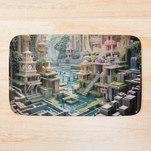 Item preview,  Aquatic Futuristic Temple Jigsaw Puzzles - Unveil the Serenity of Tomorrow's Waters  designed and sold by PuzzleBoxDesign.