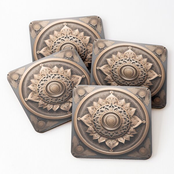 Item preview, Bohemian Bliss Mandala in Rose Gold designed and sold by SpiritualManda.
