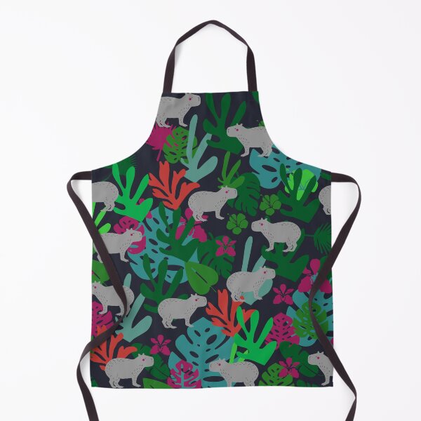 Item preview, Cute Capybara Pattern on Tropical Leaves designed and sold by kapotka.