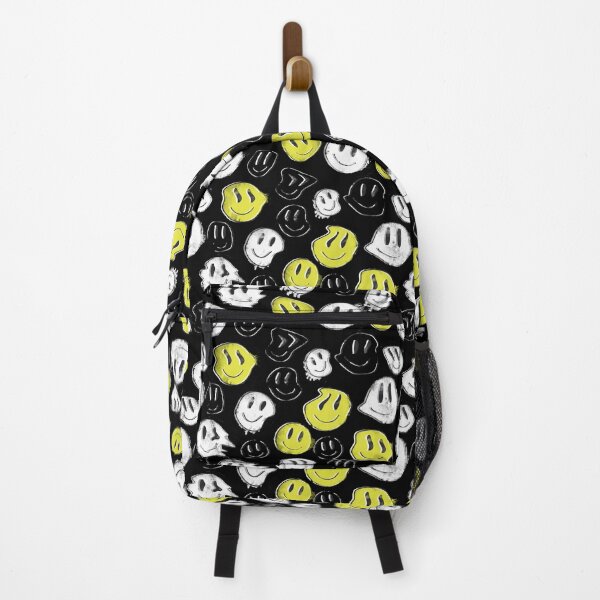 Item preview, Retro Extra Static Happy Face Black designed and sold by inkedinred.