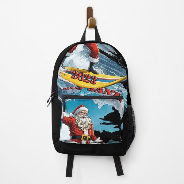 Item preview, Retro Surfing Santa. Merry Christmas. Vintage Santa riding Waves designed and sold by leyfinder.