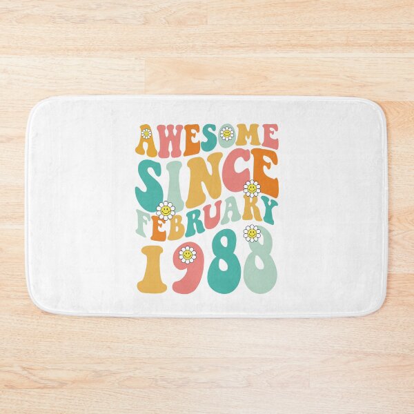 Item preview, Awesome Since February 1988 | Made In 1988 | Retro Groovy Birthday designed and sold by Christina-grich.