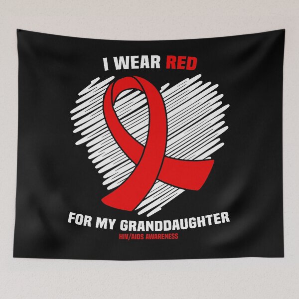 Item preview, I Wear Red For My Granddaughter HIV AIDS Awareness designed and sold by EagmianPheolea.