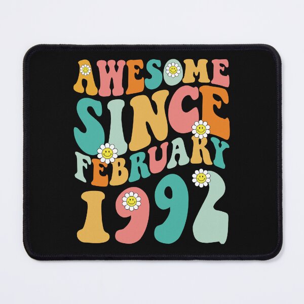 Item preview, Awesome Since February 1992 | Made In 1992 | Retro Groovy Birthday designed and sold by Christina-grich.