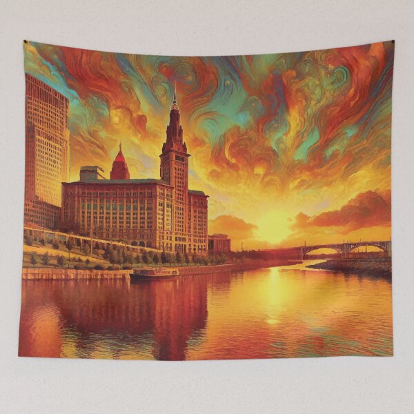Item preview, Cleveland at Sunset designed and sold by badguyduh.
