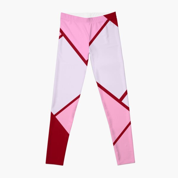Pink Pastel Violet Purple Red Geometric Squares Abstract Leggings