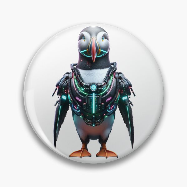 Item preview, Neon Diver - Cyber Puffin designed and sold by MrAI-Store.