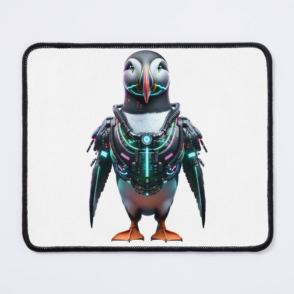 Item preview, Neon Diver - Cyber Puffin designed and sold by MrAI-Store.