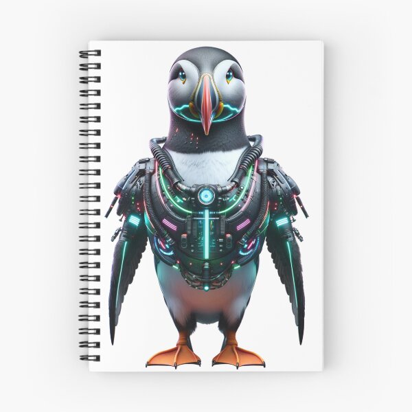 Item preview, Neon Diver - Cyber Puffin designed and sold by MrAI-Store.