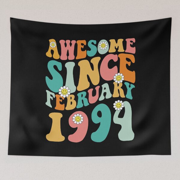 Item preview, Awesome Since February 1994 | Made In 1994 | Retro Groovy Birthday designed and sold by Christina-grich.