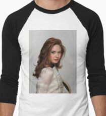 Karen Gillan oil paint Men's Baseball ¾ T-Shirt