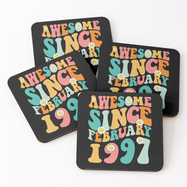 Item preview, Awesome Since February 1997 | Made In 1997 | Retro Groovy Birthday designed and sold by Christina-grich.