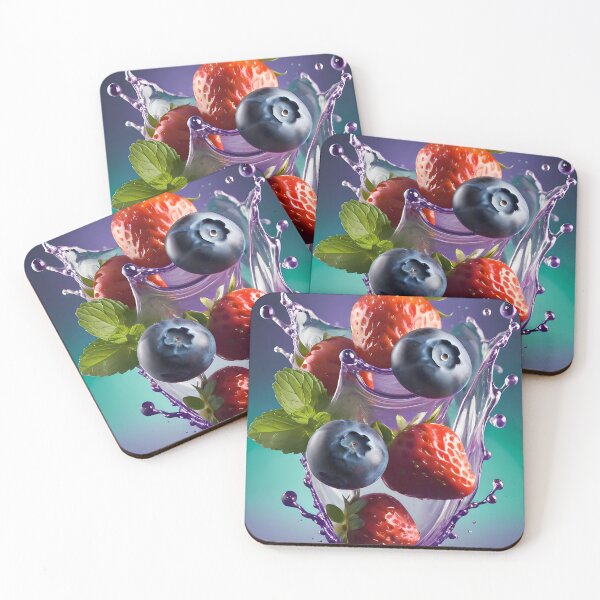 Artikelvorschau, Berry Splash mit Erdbeeren und Blaubeeren entworfen und verkauft von Lisa Pearlman.