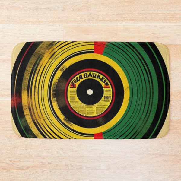 Item preview, Reggae Music Rasta Colors Vinyl Album designed and sold by musicgeniusart.