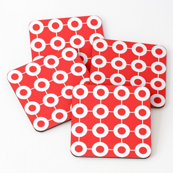 Item preview, White Round Pattern with Red Background designed and sold by LionessLove.