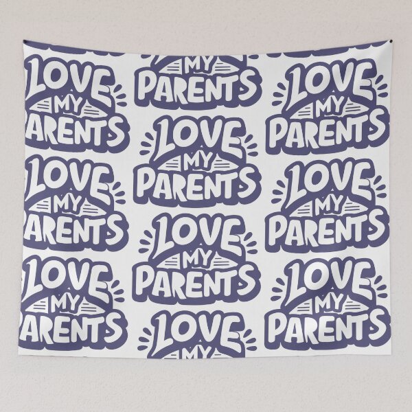 Artikelvorschau, Im Rampenlicht des Herzens: I Love My Parents Blue entworfen und verkauft von EmeraldeaArt.