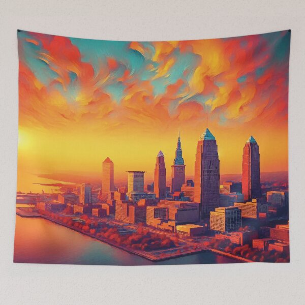 Item preview, Cleveland at Sunset designed and sold by badguyduh.