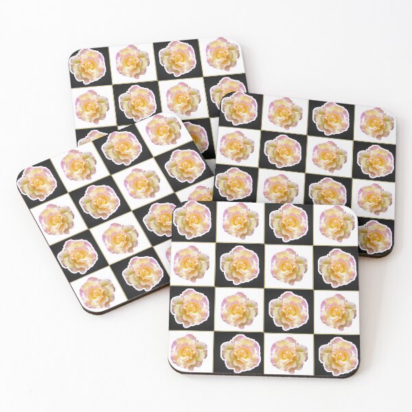 Item preview, Peach Rose Chequerboard designed and sold by images4design.