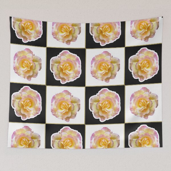 Item preview, Peach Rose Chequerboard designed and sold by images4design.