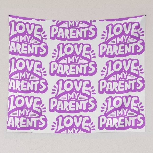 Item preview, In the Heart's Spotlight: I Love My Parents Pink designed and sold by EmeraldeaArt.