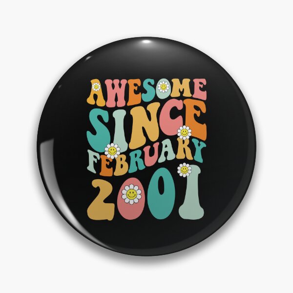 Item preview, Awesome Since February 2001 | Made In 2001 | Retro Groovy Birthday designed and sold by Christina-grich.
