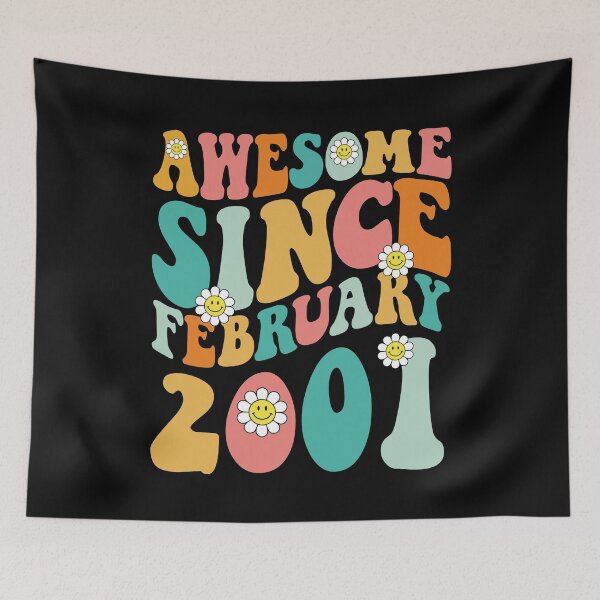 Item preview, Awesome Since February 2001 | Made In 2001 | Retro Groovy Birthday designed and sold by Christina-grich.