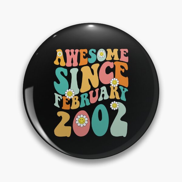 Item preview, Awesome Since February 2002 | Made In 2002 | Retro Groovy Birthday designed and sold by Christina-grich.