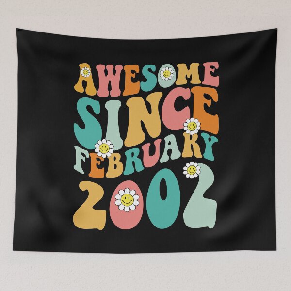 Item preview, Awesome Since February 2002 | Made In 2002 | Retro Groovy Birthday designed and sold by Christina-grich.