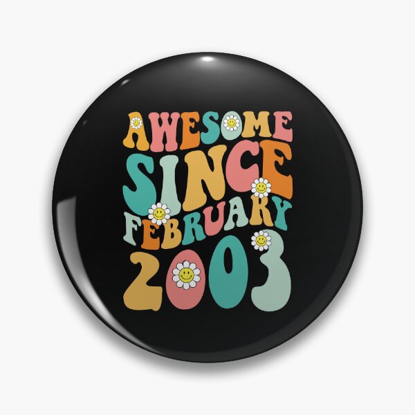 Item preview, Awesome Since February 2003 | Made In 2003 | Retro Groovy Birthday designed and sold by Christina-grich.