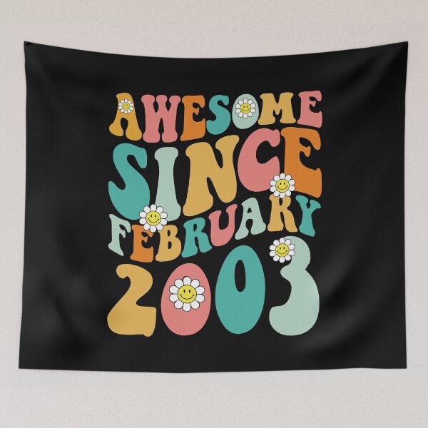 Item preview, Awesome Since February 2003 | Made In 2003 | Retro Groovy Birthday designed and sold by Christina-grich.