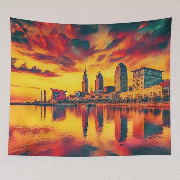 Item preview, Cleveland at Sunset designed and sold by badguyduh.