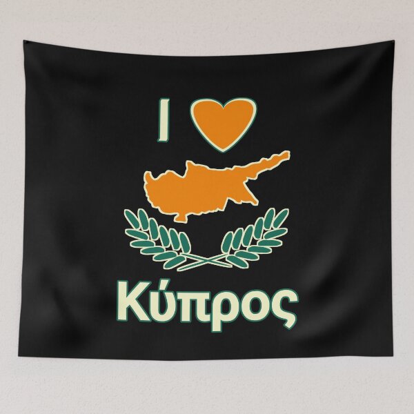 Item preview, I love Cyprus - Cyprus Travel- Flags Map designed and sold by vibeno1.