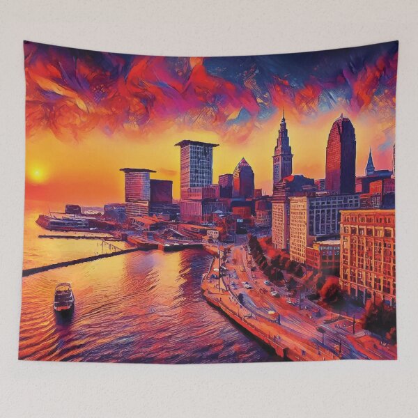 Item preview, Cleveland at Sunset designed and sold by badguyduh.