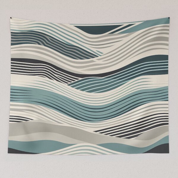 Item preview, Wave pattern 1 designed and sold by blackwhiteblue.