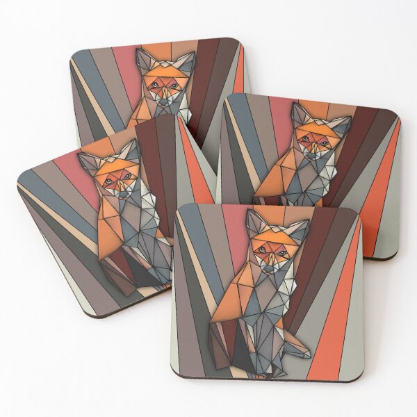 Item preview, Geometrical Fox designed and sold by Wasted Potential ink.