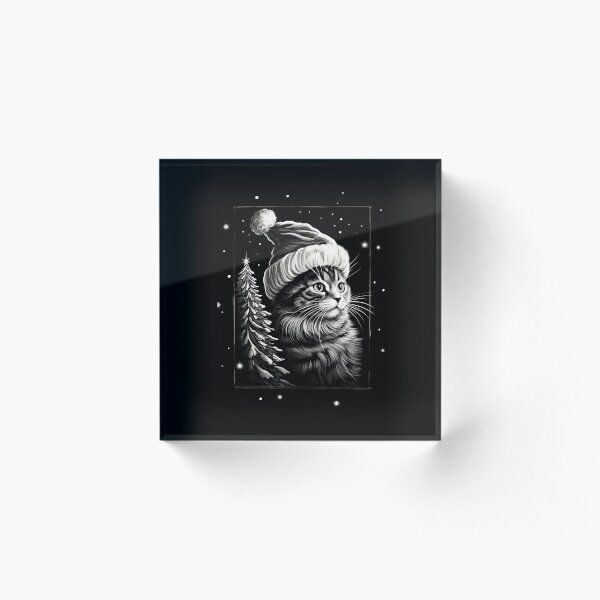 Aperçu de l'œuvre Chat de Noël créée et vendue par AnnaMDesign.