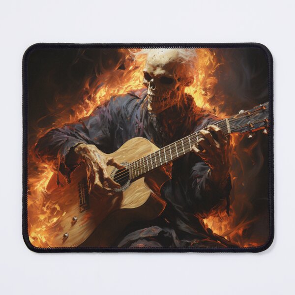 Item preview, Burning Skeleton Playing Guitar designed and sold by asaroberson.