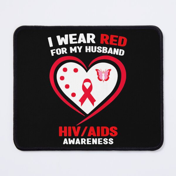 Item preview, I Wear Red for My Husband HIVAIDS Awareness designed and sold by EagmianPheolea.