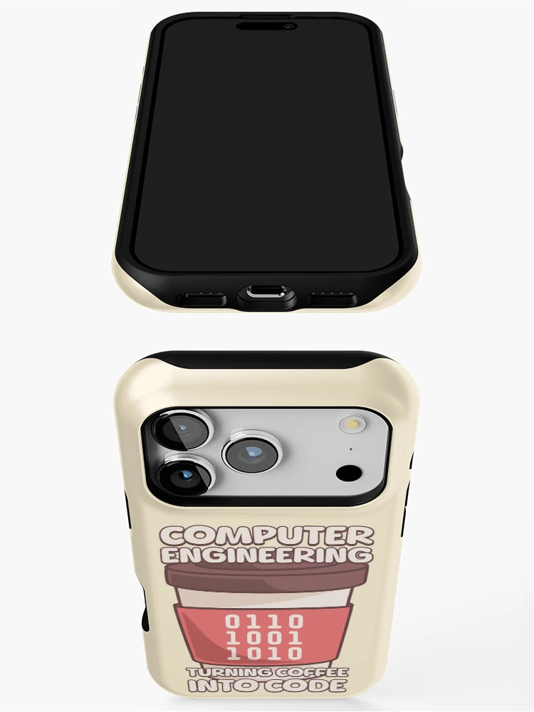 Thumbnail 3 of 4, iPhone Case, Computer Engineering: Turning Coffee Into Code designed and sold by PMCreative.